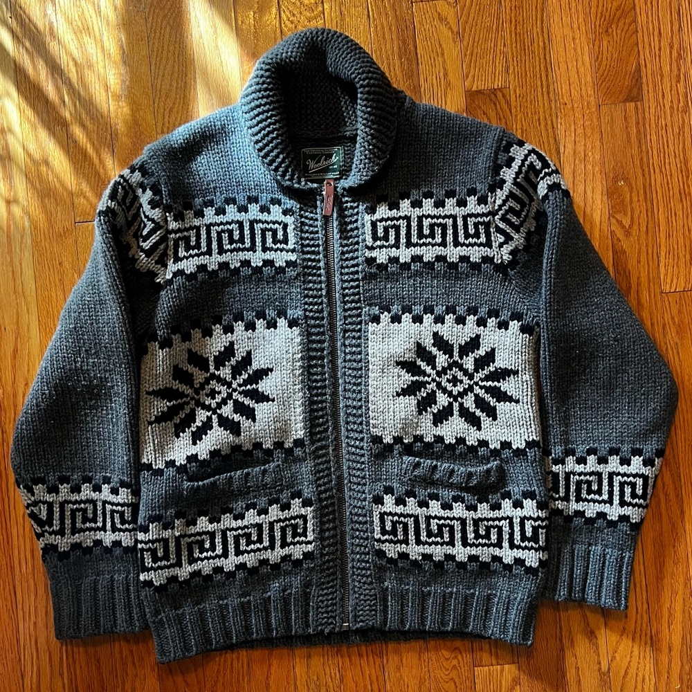 Woolrich Full-Zip 100% Lamb’s Wool Sweater, Men’s Medium